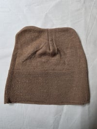 Upcycled Merino Wool Baby Hat in Toffee