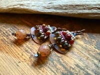 Image 5 of Alegria Alegria in Pink beaded earrings / n70