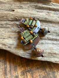 Image 1 of Alegria Alegria in earthy color beaded earrings/ n17