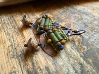 Image 9 of Alegria Alegria in earthy color beaded earrings/ n17