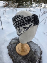 Image 3 of Upcycled Wool/ Organic Cotton Headcover or Ear Warmer- Small-Medium