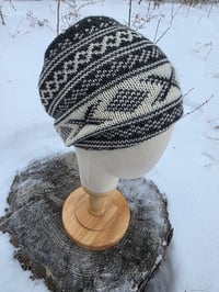 Image 4 of Upcycled Wool/ Organic Cotton Headcover or Ear Warmer- Small-Medium