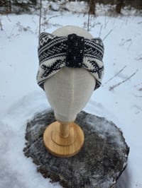 Image 2 of Upcycled Wool/ Organic Cotton Headcover or Ear Warmer- Small-Medium