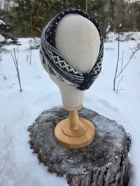 Image 5 of Upcycled Wool/ Organic Cotton Headcover or Ear Warmer- Small-Medium