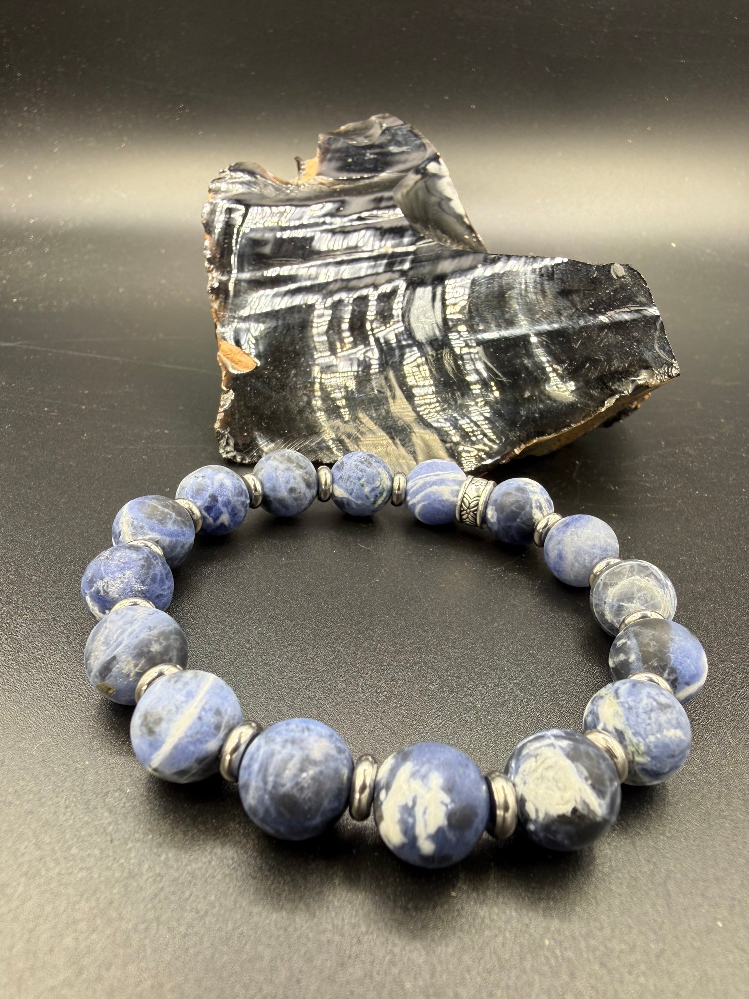 AAA 10mm Matte Sodalite Stretch Bracelet 