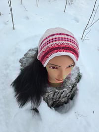 Image 4 of Upcycled Cotton Fair Isle Headcover/ Ear Warmer M-XXL 