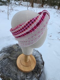 Image 2 of Upcycled Cotton Fair Isle Headcover/ Ear Warmer M-XXL 