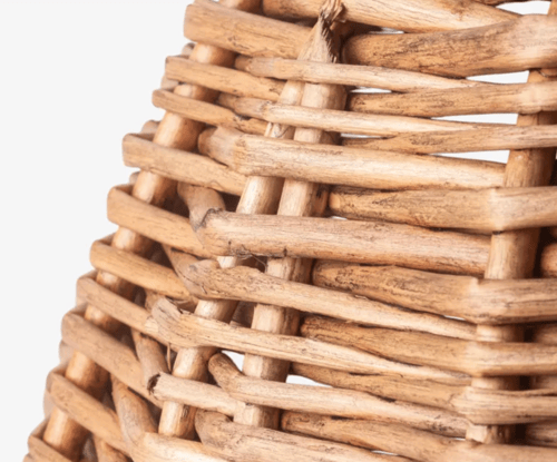 Image of Oval Rattan Food Cloche and Tray 