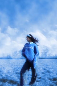 Image 3 of PULL OVERSIZE MOHAIR DIGI ERA BLUE 