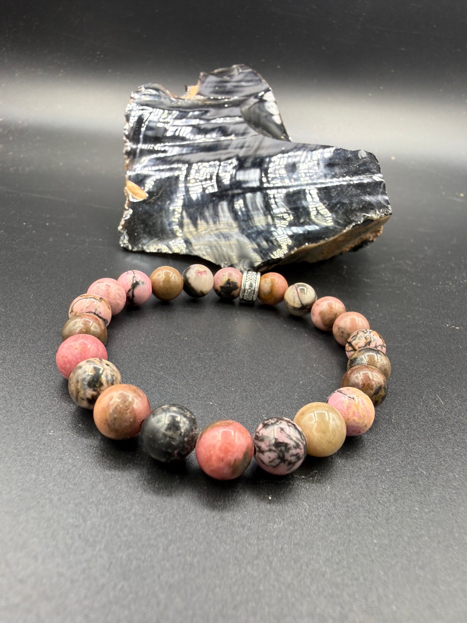 8mm Rhodonite Stretch Bracelet 
