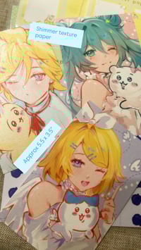 Image 2 of Chiikawa x Vocaloid Shimmery Prints