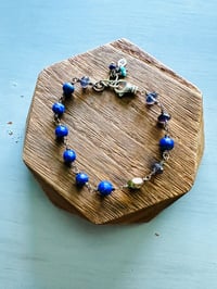 Image 17 of lapis and iolite charm bracelet