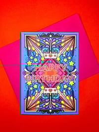 Image 1 of Happy Birthday Blue A6 Card 