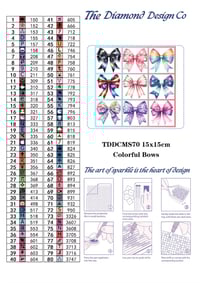 Image 4 of Colorful Bows Mini Diamond Painting Kit by ChristyCreative