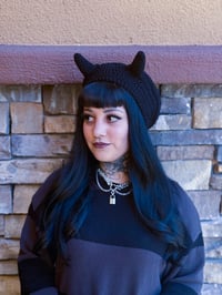 Mini Crochet Horn Beret