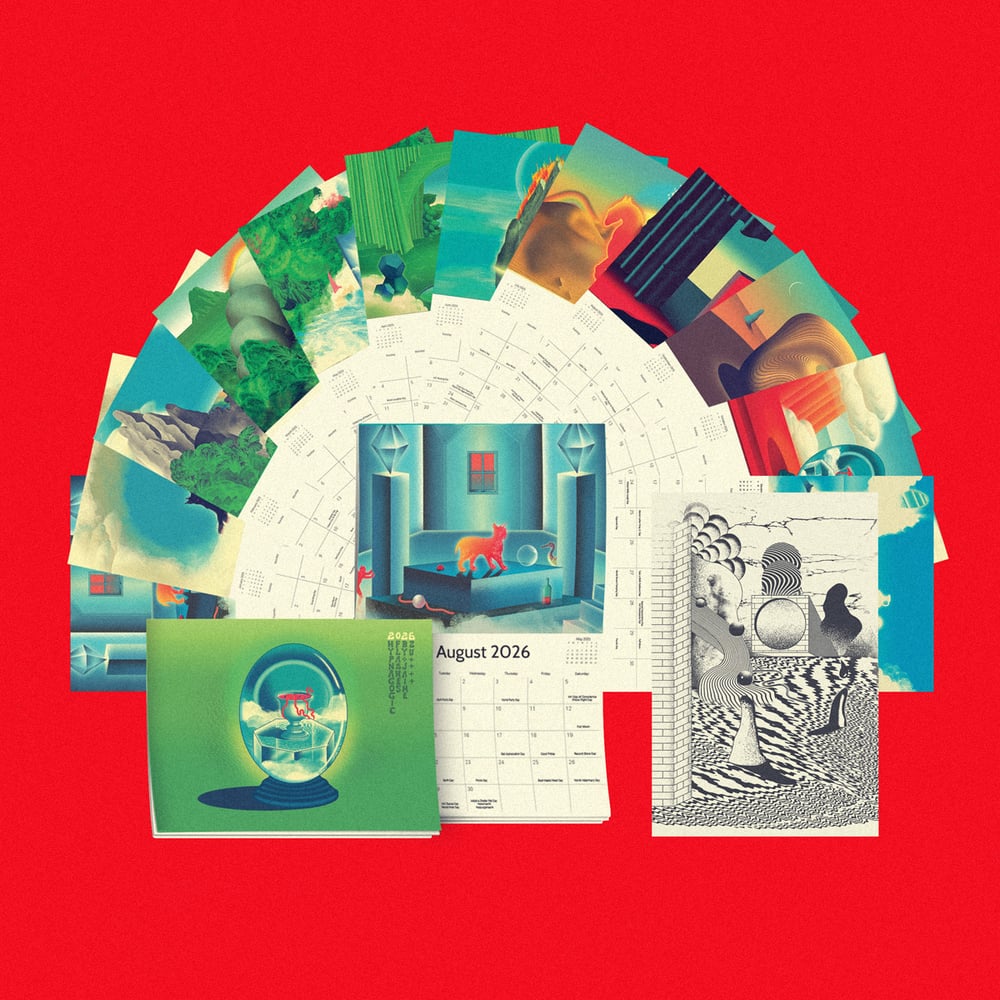 FEB 2026 - JAN 2027  CALENDAR - Hypnagogic Flashes by Jaime Zu 