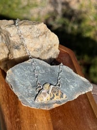 Silver Lace Onyx Mountain range necklace
