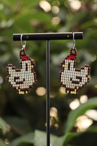 Image 1 of Stardew Valley Chicken Beaded Earrings