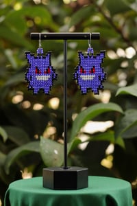 Image 2 of Gengar Beaded Earrings