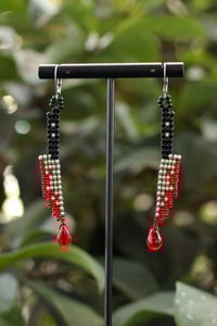 Image 1 of Bloody Knife Beaded Earrings