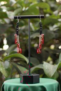 Image 2 of Bloody Knife Beaded Earrings