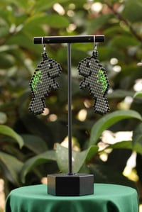 Image 2 of Manatee Beaded Earrings