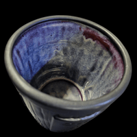 Image 5 of Katiki Bucket No.1 Tiki Bob's Glaze Test 1/1 Satin Black w/Purple FREE SHIPPING 