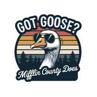 Image 1 of Kiss-Cut Sticker Cartoon Got Goose Mifflin County Does Goose Day Juniata River Valley