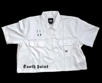 Image 2 of Medieval Dickies Cropped Button Down- XL 2