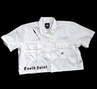 Image 2 of Medieval Dickies Cropped Button Down- XL 3