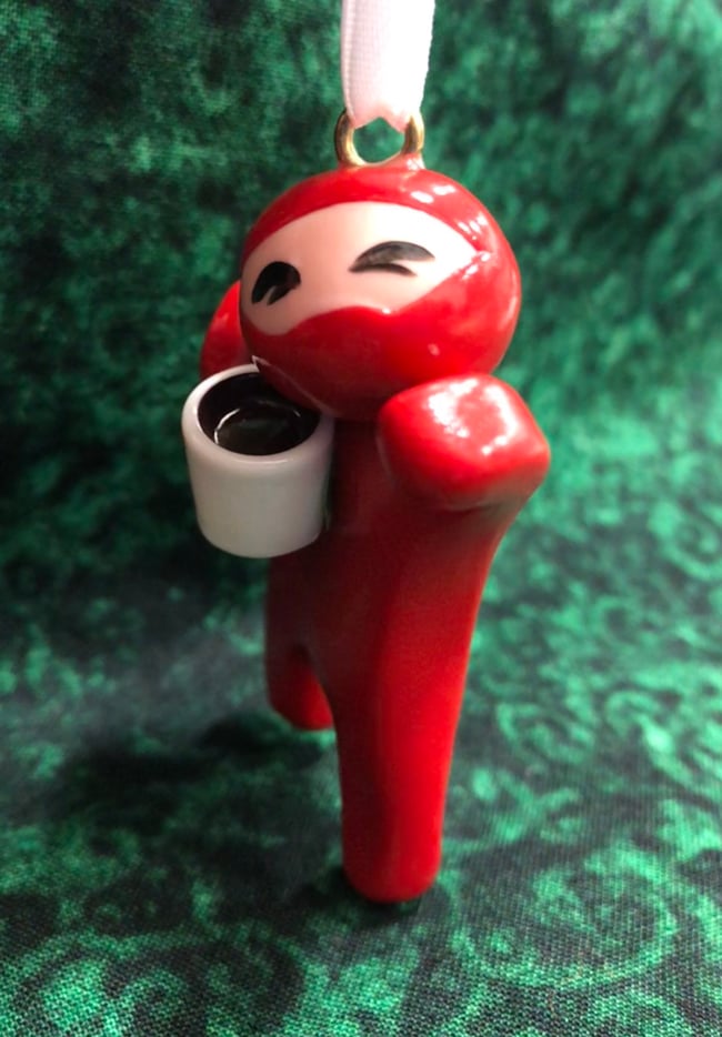 Adopt-a-Ninja  Coffee / Tea Ninja Ornament 