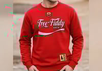 Image 3 of Tree Fiddy Soda Pop Hooded Pullover, Red Hoodie. 