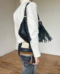 Image 2 of PUFFY LEATHER TASSEL BAG