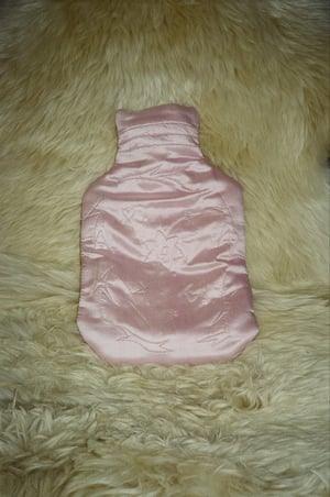 Image of Silk covered hot water bottle