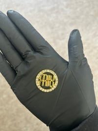 1 x Miu Miu Gold Metal Diamanté Flat Back Charm