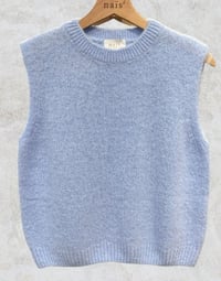 Image 1 of Sky Blue sleeveless knit vest – by Nais