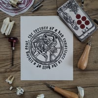 Wheel of torment - Lino Print