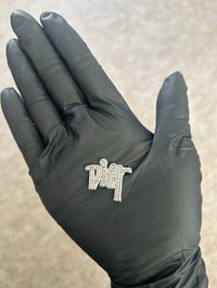 1x Silver metal flat back charm (1 LEFT TO PURCHASE)