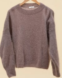 Image 2 of Cloud Mohair Sweater – Taupe · by Nais