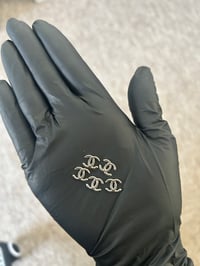 5x Silver Metal Flat Back Charm Cc Craft, Junk Case & Jewellery Making UK