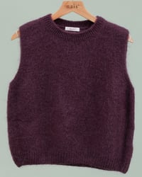 Image 2 of Aubergine sleeveless knit vest – by Nais