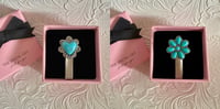 Image 3 of Hat Clips “Rustic Turquoise” Collection