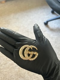 1x Gold Diamanté Metal Flat Back Charm Gg Craft, Junk Case & Jewellery Making UK