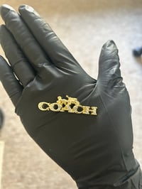 1x Gold diamanté Coach flat back charm (6 LEFT TO PURCHASE)