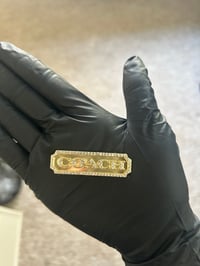 1x Gold diamanté Coach flat back charm. (5 LEFT TO PURCHASE)