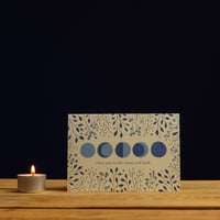 Image 2 of I Love You To The Moon and Back - Moon Phases Greeting Card - Valentine's Card