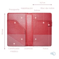 Image 2 of PORTADOCUMENTOS - ROJO RUBÍ