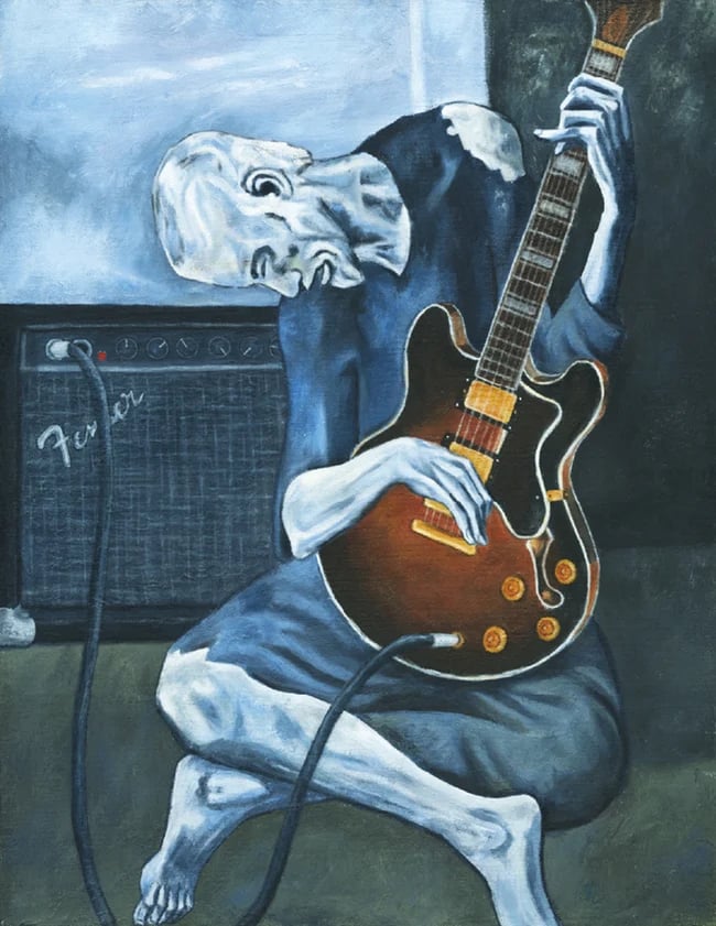 The Old Guitarist, Amplified