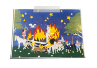 Image 1 of A3 Sérigraphie ‘’ La fête du feu ‘’
