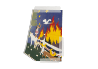 Image 3 of A3 Sérigraphie ‘’ La fête du feu ‘’